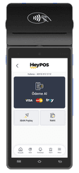 HeyPOS Android POS cihazının ana menü ekranı